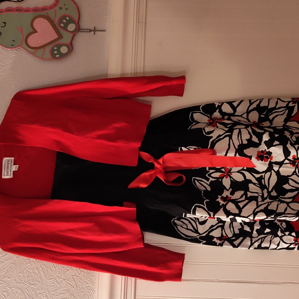 red and black casual dress